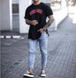 Mens Distressed Skinny Jeans - Blue 3XL - jeans