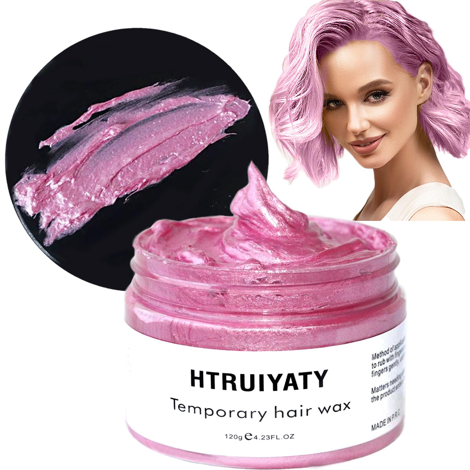 Pink Temporary Hair Color Wax Natural - - hair color