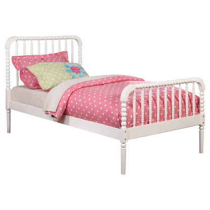 Jones Wood Twin Open Frame Bed White - - Twin Bed