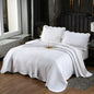 Embroidered Cotton Embossed Bedspreads White