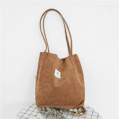 Corduroy Canvas Tote Bag - Kia Day Design