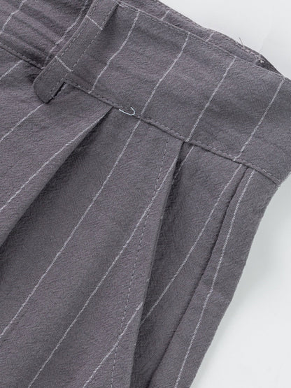 Men's Full Size Striped Wide Leg Pant Plus Size - -