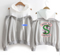 Off-Shoulder Hooded Sweatshirt - D1 M - sweatshirt