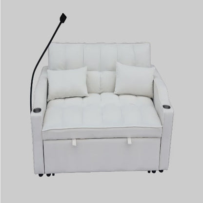 Modern Velvet Double Sofa Bed With Pull-out Bed 3-in-1 Convertible Sofa Bed - - sofa bed