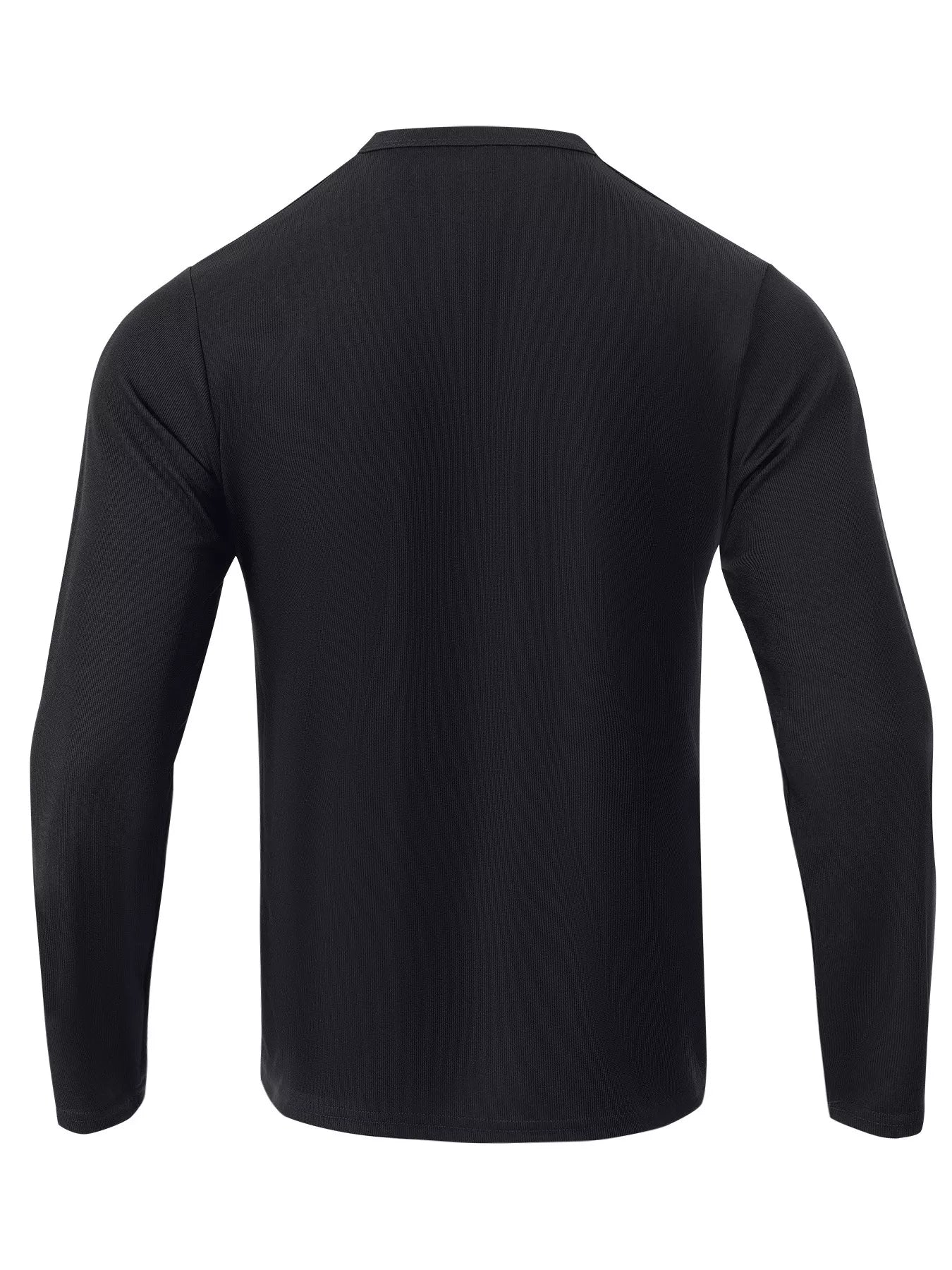 Men's Full Size Casual Long Sleeve Henley T-Shirt Plus Size - -