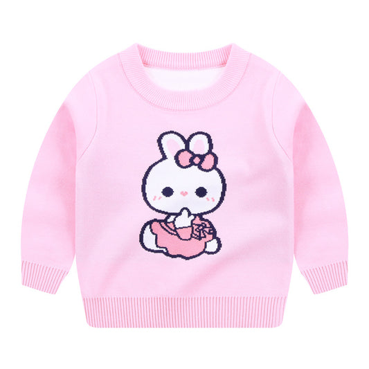Trendy Cartoon Tutu Fan Tong Knitwear - Orange 100cm - sweater
