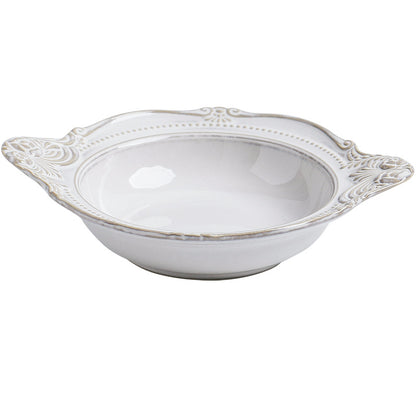 Relief Ceramic Tableware Rice Bowl and Plate Set - Large double handle plate 29.9cm - plate set