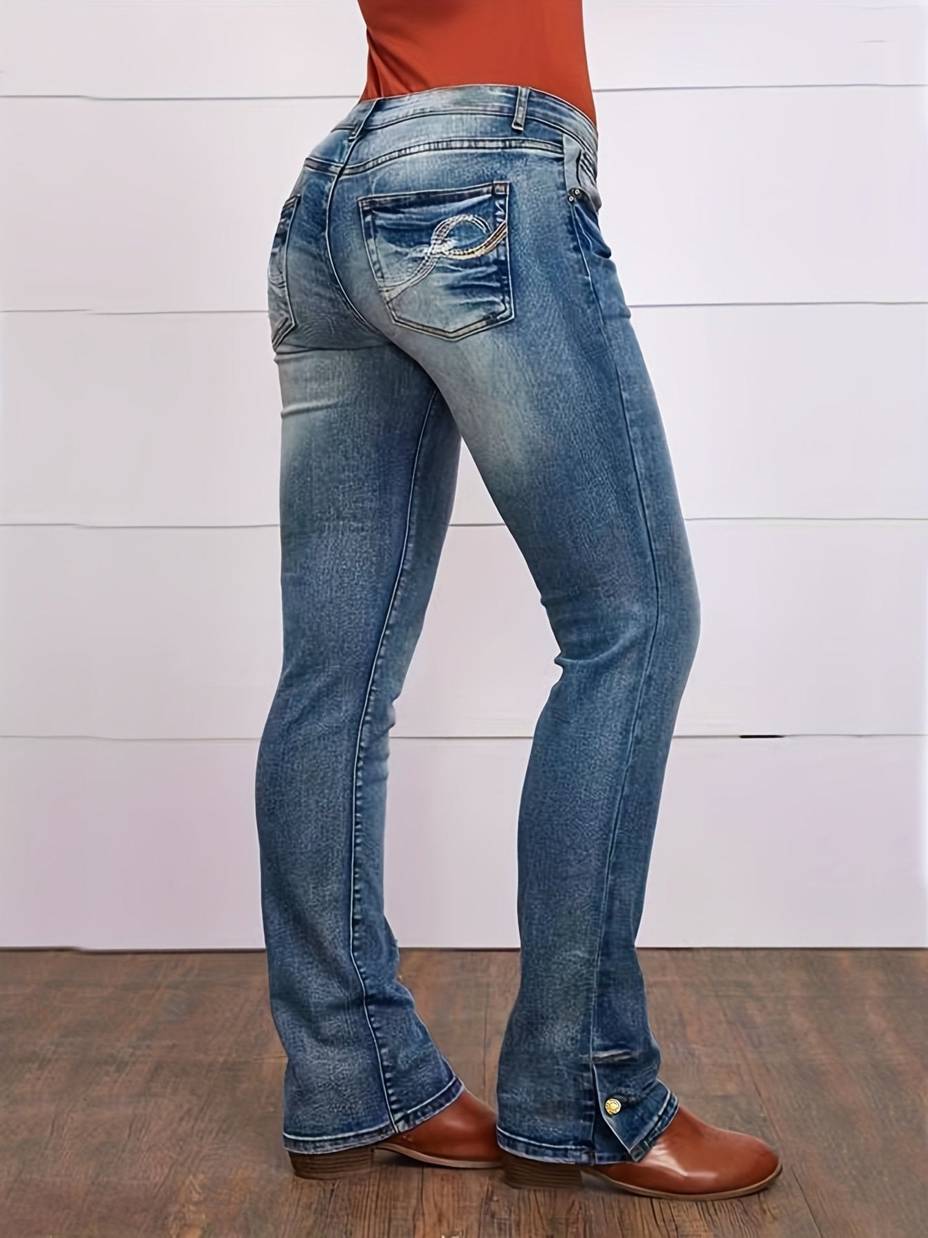 Chic Embroidered Womens Jeans - Light Blue XS - Women's Fashion - Women's Clothing - Bottoms - Jeans
