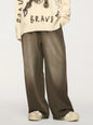 Men's Drawstring Wide Leg Comfort Pants - Brown -