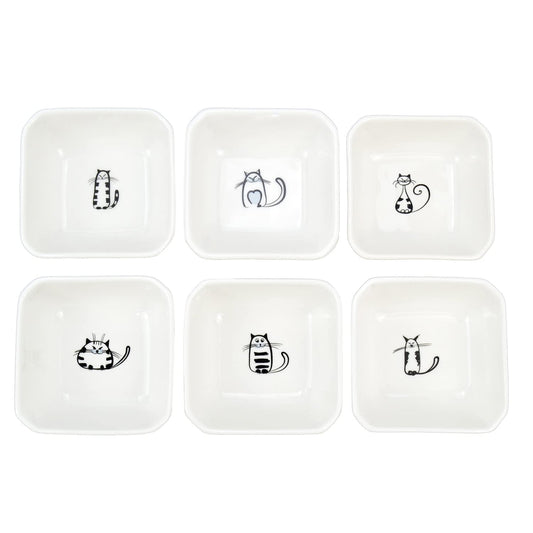 SOCOSY Cat-Themed Ceramic Serving Dishes Set of 6 - Cat-Rectangle - dishes