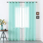 Pastel Blue Sheer Curtains 2 Panels Grommet 52 x 84 - Kia Day Design