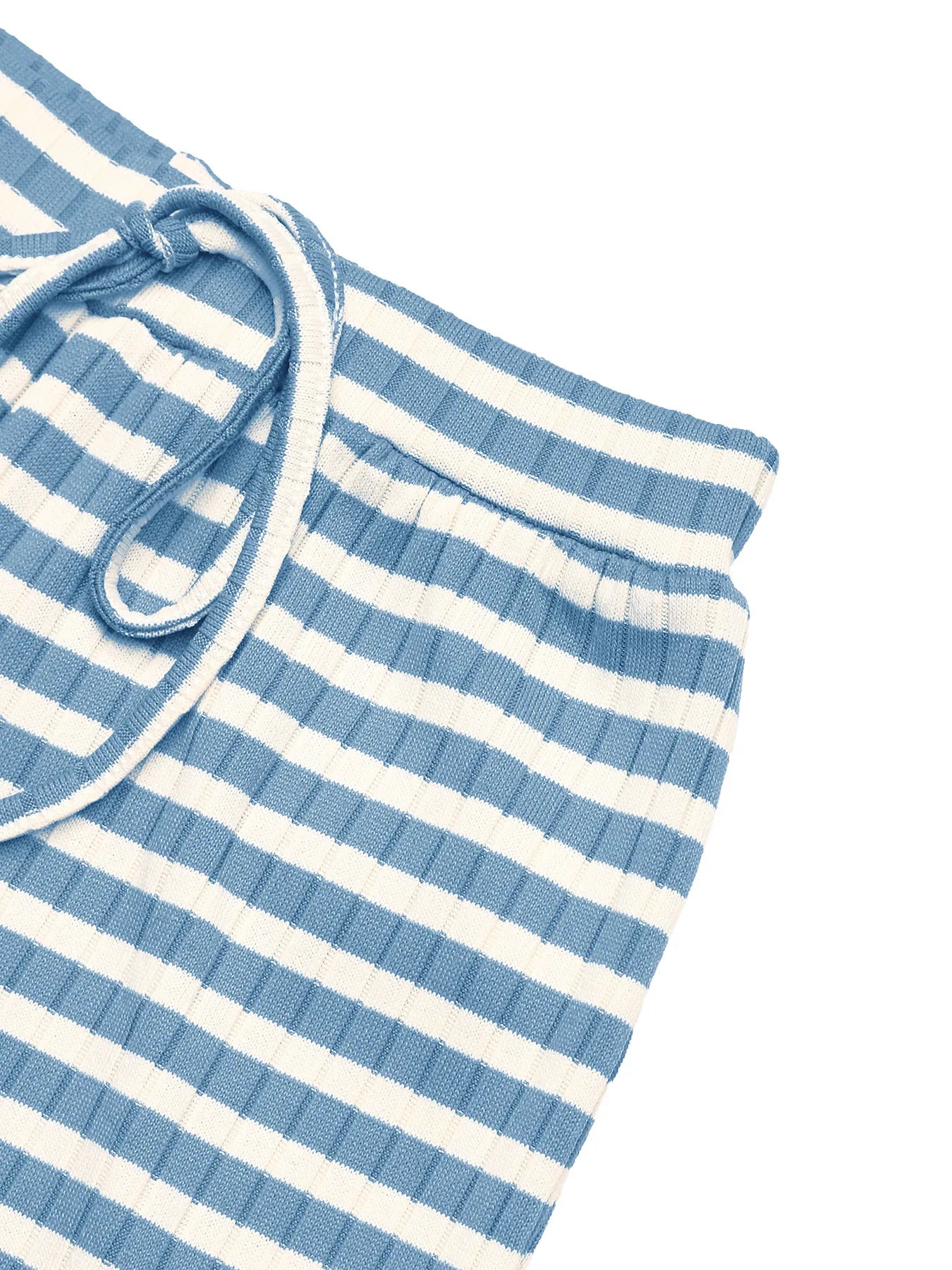 Striped Square Neck Long Sleeve Top and Pants Lounge Set- Shopimist- {{Product type}}