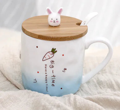 Cute Cat Ceramic Mug - Creative Cartoon Coffee Cup - 16 - Mug