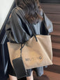 Casual Canvas Tote Shoulder Bag - Tan onesize -