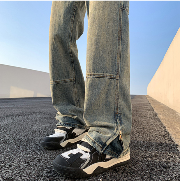 American Retro Heavy Wash Jeans - - jeans