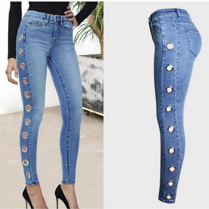 Womens Tight Hoop Jeans - - Women's Fashion - Women's Clothing - Bottoms - Jeans