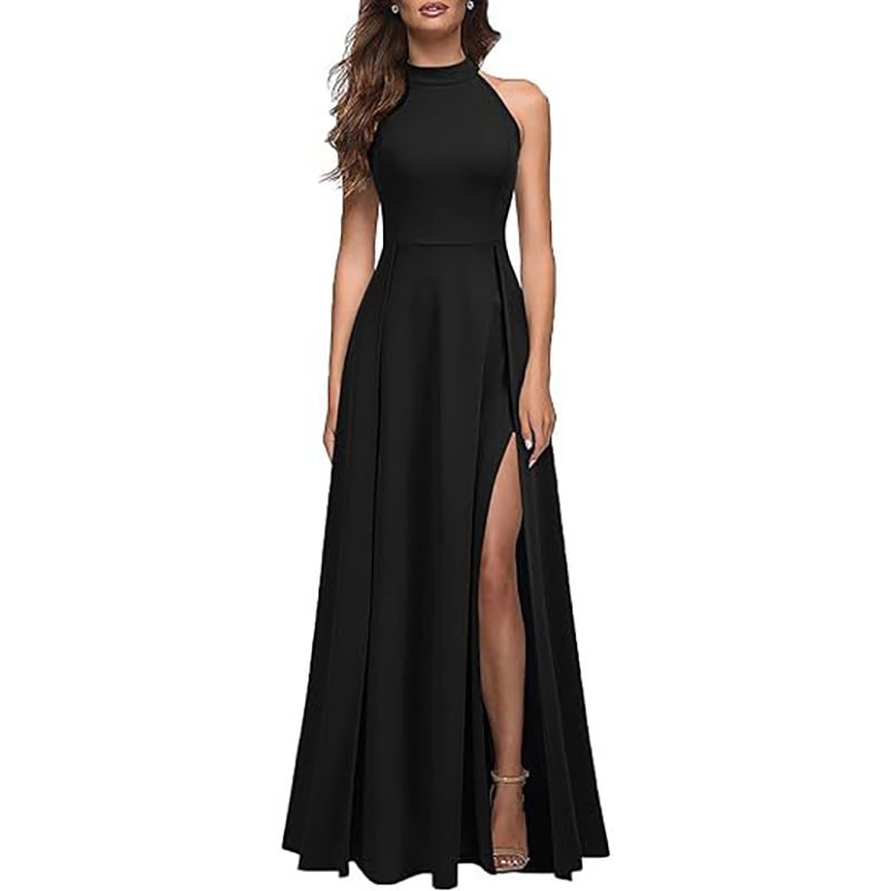Chic Womens Halter Party Dress - - dress