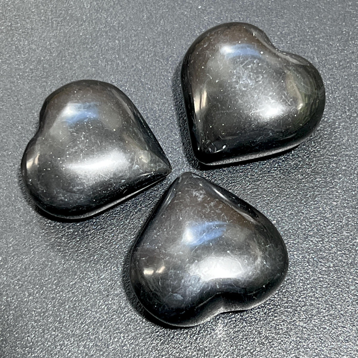 Black Onyx Puffy Heart Crystal Carving - - Home & Living > Home Decor > Home Accents > Rocks & Geodes