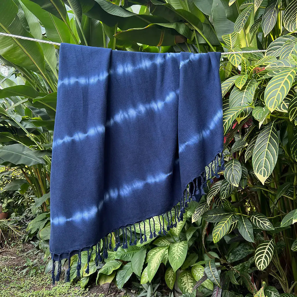 Navy Tie Dye Turkish Beach Towel