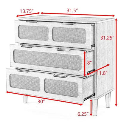 3-Drawer Dressing Table - Kia Day Design