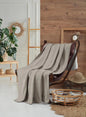 Aksu Brighton Collection Cotton TV Blanket 130x170, Gray Kia Day Design