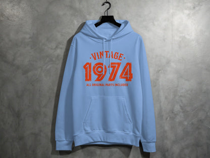 Vintage 1974 All Original Parts Included Design Hoodie- Cloud 16 Clothing Co.- {{Product type}}