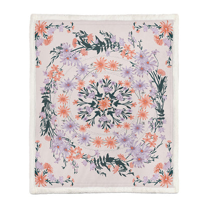 Chinese Floral Flannel Blanket – Soft Printed Throw in Multiple Sizes - 10 Style - Blankets