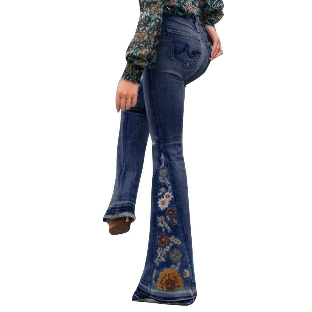 70s High Waist Flare Jeans for Women - 01-dark Blue Jeans for Women Small - Women's Fashion - Women's Clothing - Bottoms - Jeans