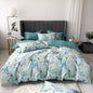 60s Egyptian Organic Cotton Duvet Cover Sets light blue white