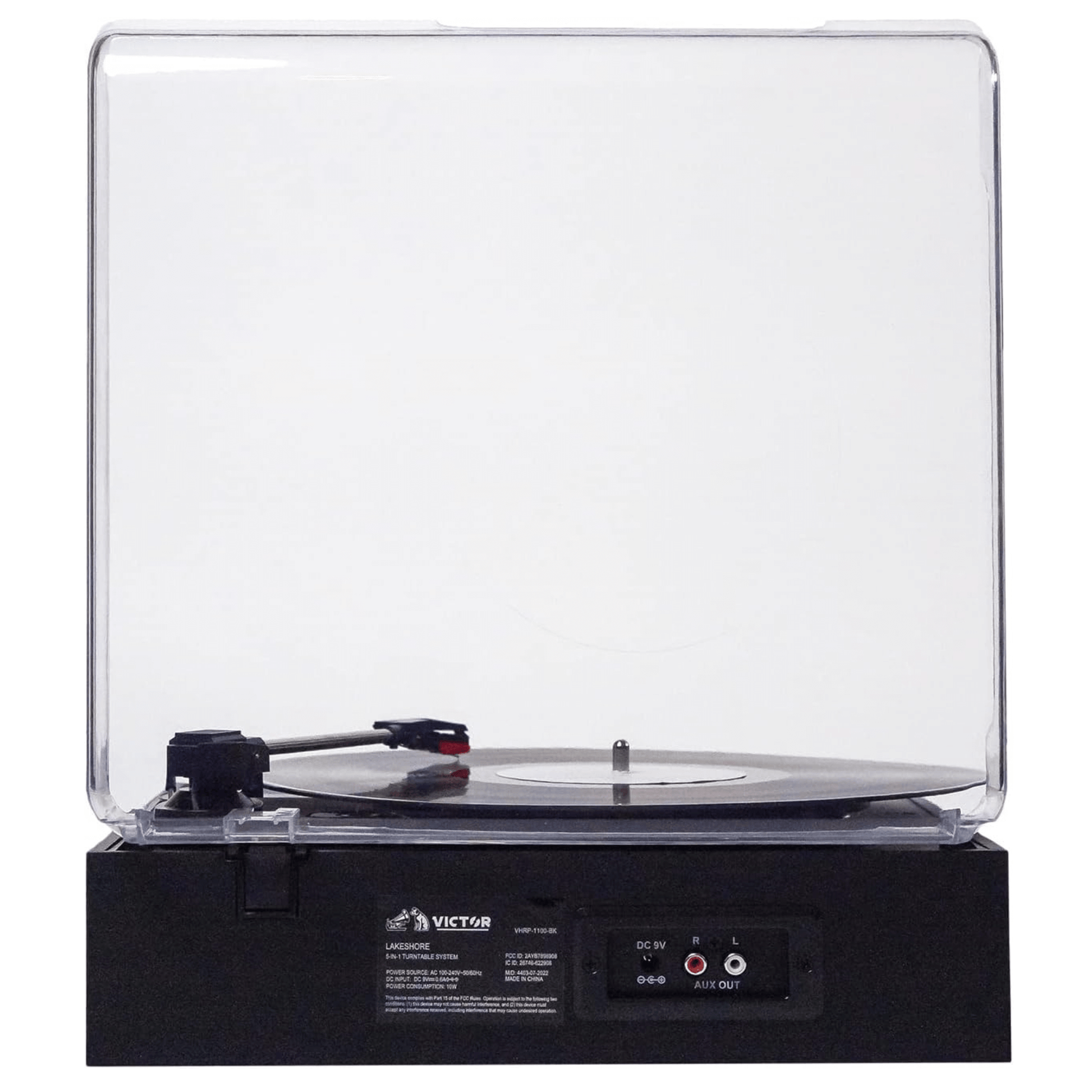 Victor Lakeshore 5-in-1 Hybrid BT Turntable System Black - Refurbished- Jupiter Gear Home- {{Product type}}