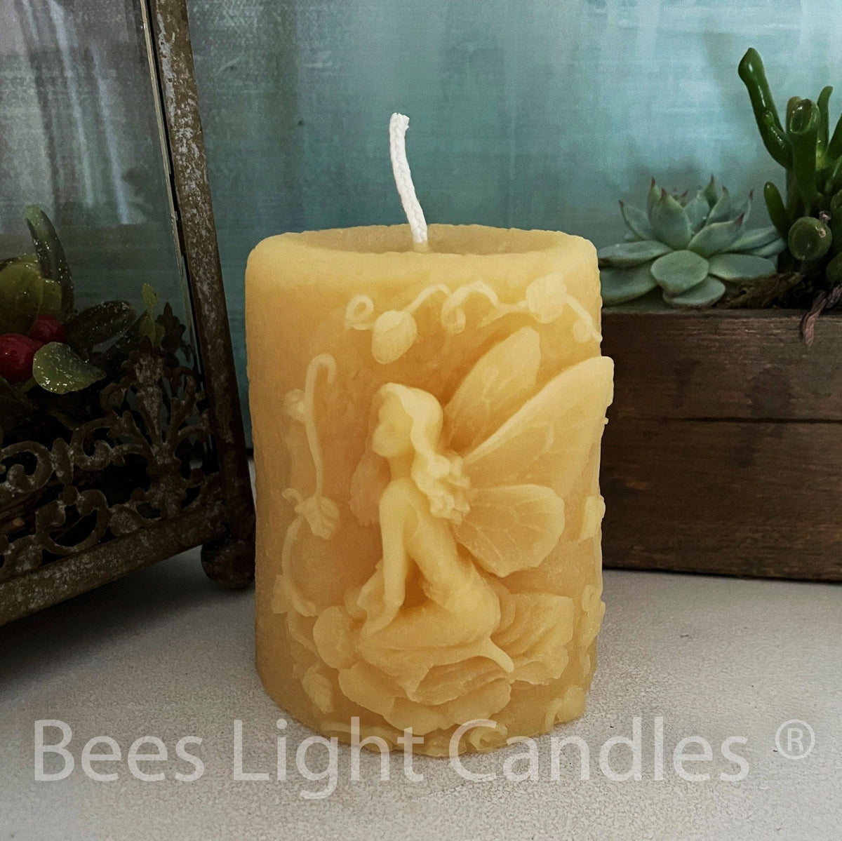 Fairy Pillar | Magical Pixie Beeswax Candle - - Candles
