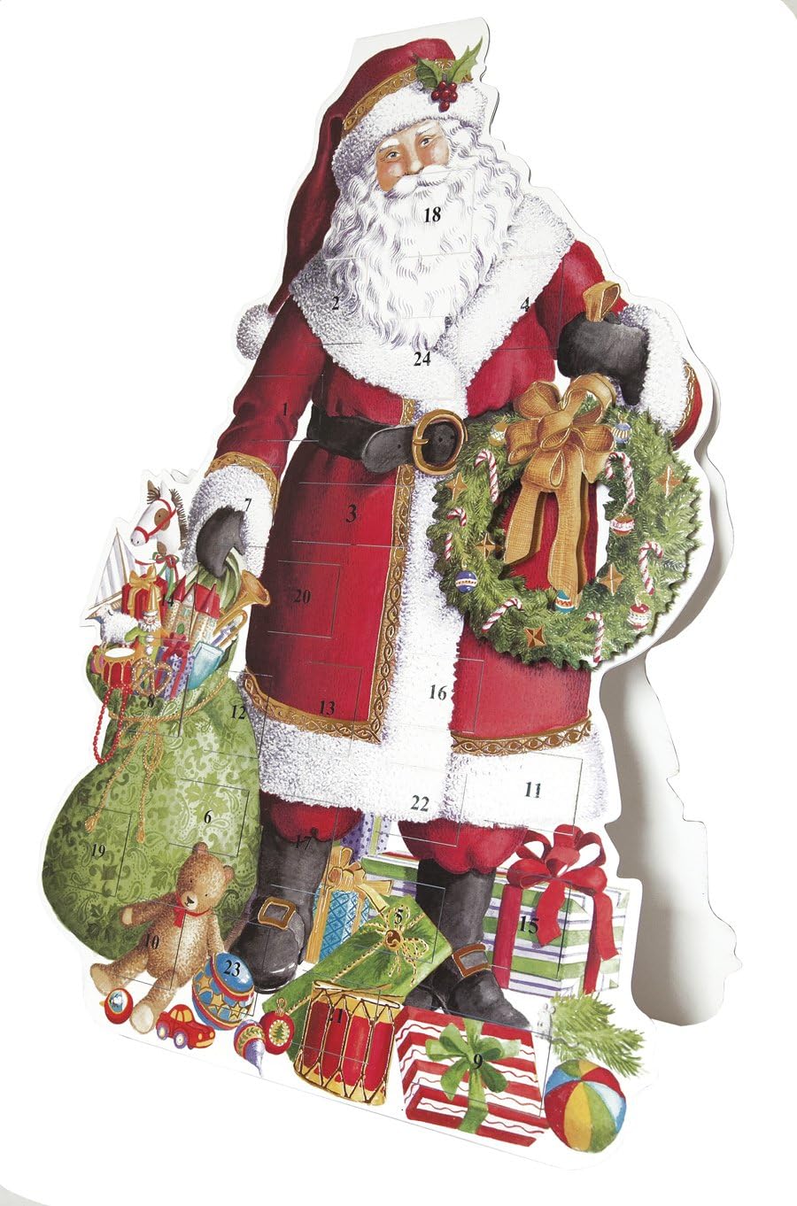 Santa Claus Die Cut Standing Advent Calendar - Default Title - Christmas >> Advent