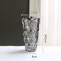 Crystal Glass Vase Flower Arrangement Decoration Ornaments - Grey Small - flower vase