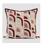 Mid-Century Wabi-Sabi Embroidered Red Jacquard Throw Pillow For The Home - 50X50CM - pillow
