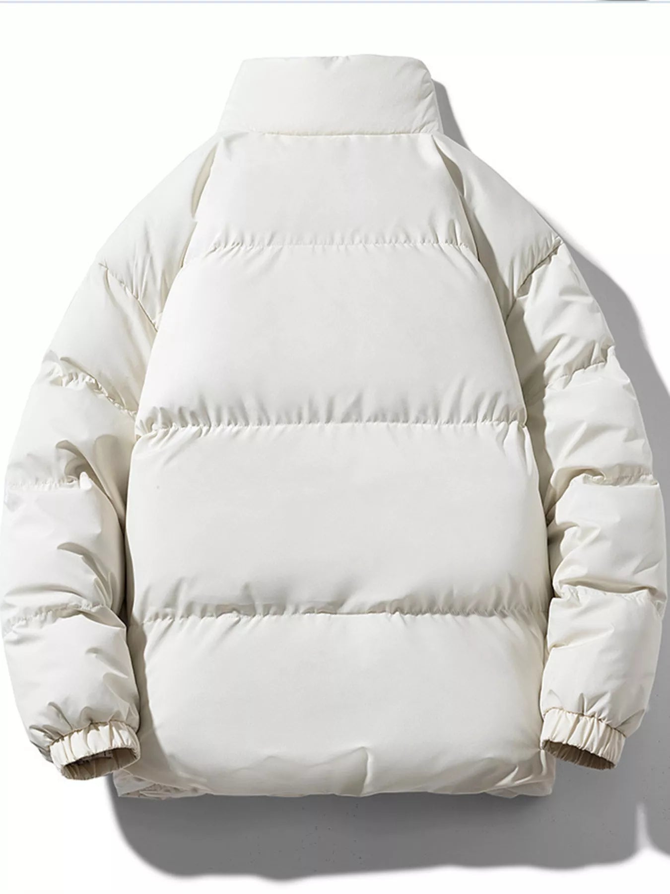 Men's Plus Size Zip Up Sherpa Lined Puffer Jacket - -