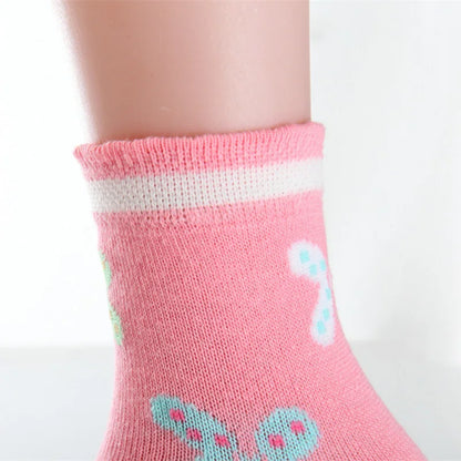 5 Pairs Cotton Butterfly Socks