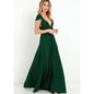 Long Wrap Dress - Green Extra Large - dress