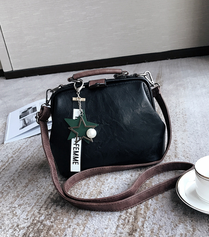 Chic Doctor-Style Handbag - Black - handbag
