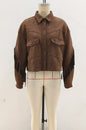 Brown Jacket With A Lapel Tassel Detailing, And Long Sleeves- Social Buzz eSIMs- {{Product type}}