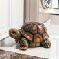 18" Garden Turtle Statue Stool - Multi-Purpose Decorative Resin Sculpture - Default - Garden Sculptures