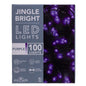 Jingle Bright 100 LED Light Set - Purple - Green Wire - Default Title - Christmas >> Lighting