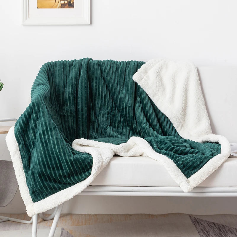 Yellow White Sofa Blanket Throw Blanket Soft Warm Blanket