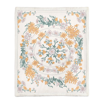 Chinese Floral Flannel Blanket – Soft Printed Throw in Multiple Sizes - 8 Style - Blankets
