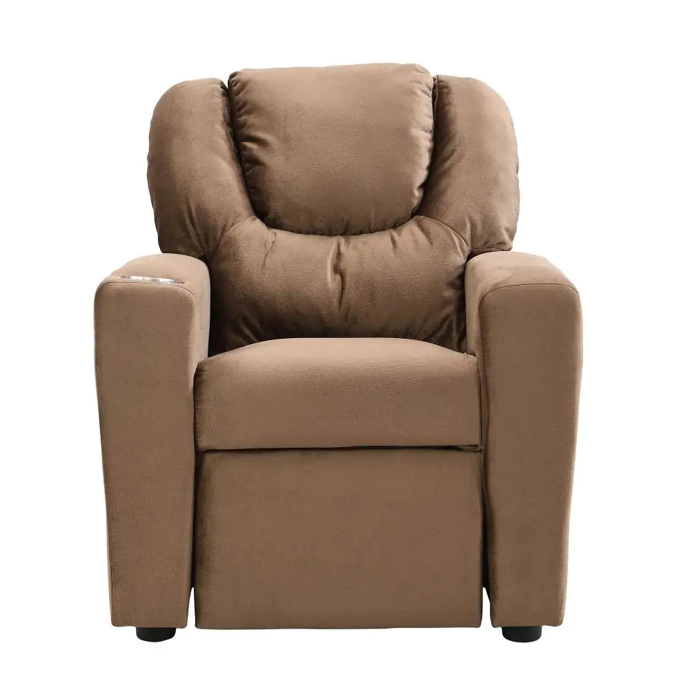 Kids Upholstered Chair With Cup Holder - - chair