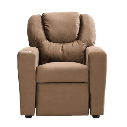 Kids Upholstered Chair With Cup Holder - - chair