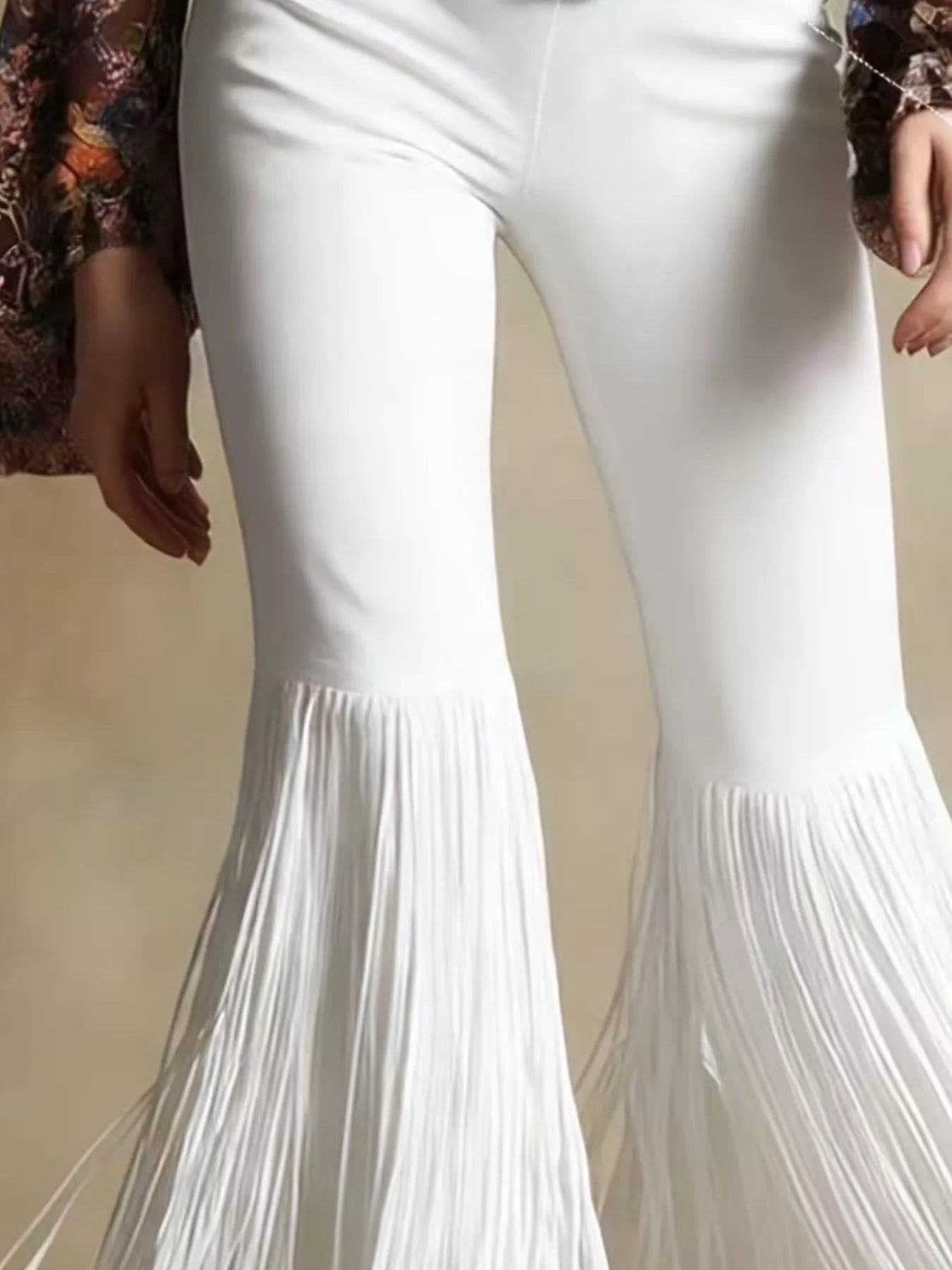 Fringe Flare Pants - -