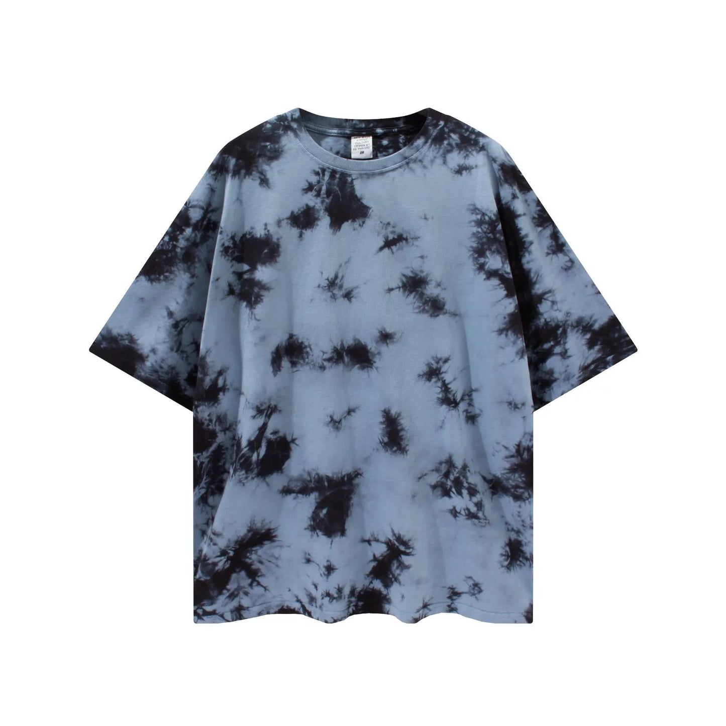 100%Cotton Hip Hop T-Shirt Oversized Tee Washed Vintage O-Neck T-Shirt Tie Dye