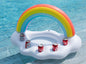 Inflatable Rainbow Cloud Cup Holder for Pool Use - Rainbow - pool float