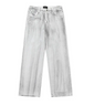 Vintage Washed Distressed Draped Jeans - White XL - jeans