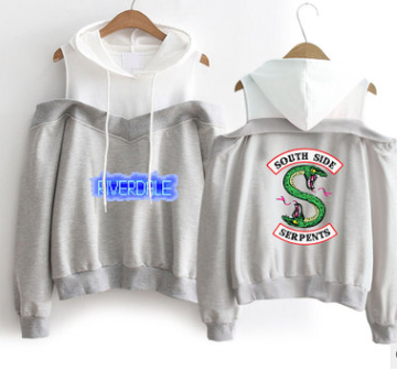 Off-Shoulder Hooded Sweatshirt - E1 M - sweatshirt